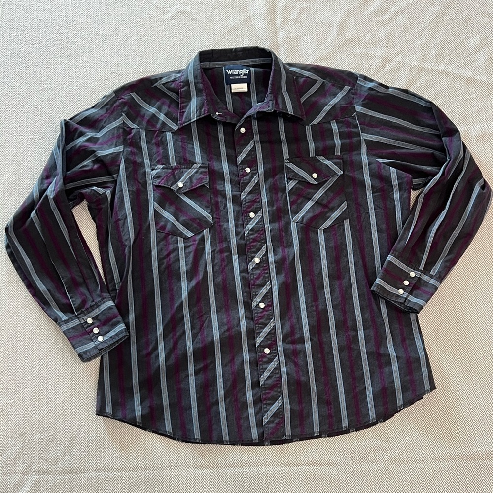 Vintage Mens Wrangler Western Pearl Snap Shirt